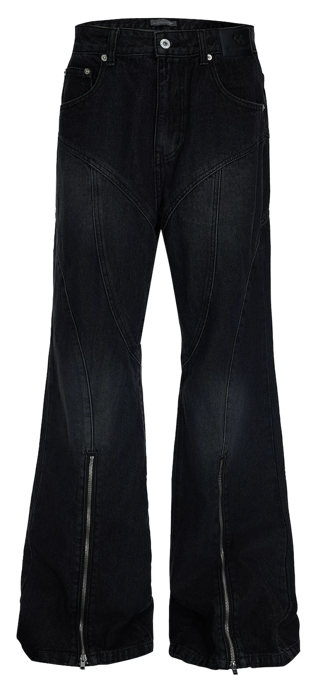 Flared Denim Trousers