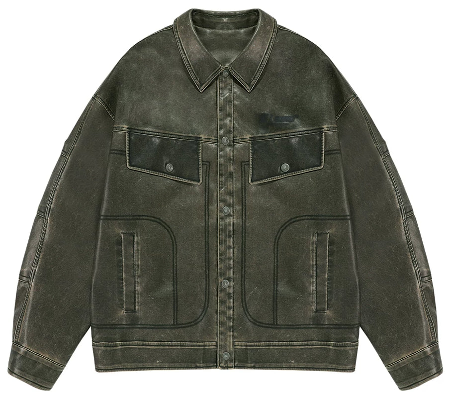Unisex Vintage Motorcycle Jacket