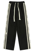 Fleece-Lined Suede Straight Leg Sweatpants