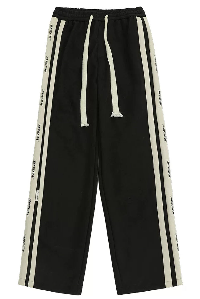 Fleece-Lined Suede Straight Leg Sweatpants
