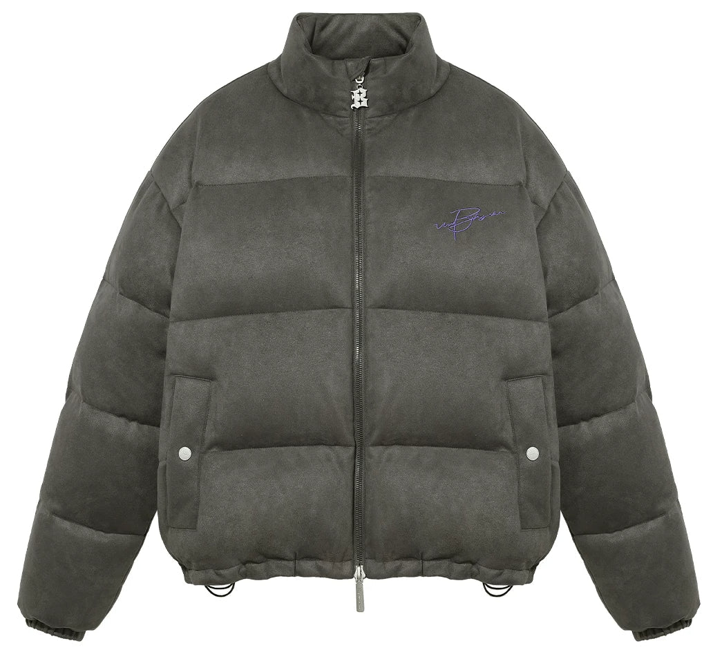 Unisex Embroidered Puffer Jacket
