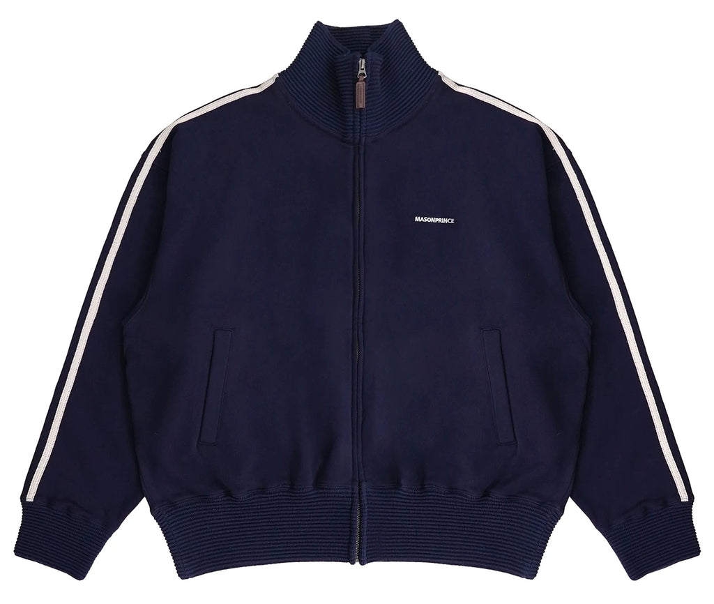 Unisex Retro Stand Collar Zip Track Jacket