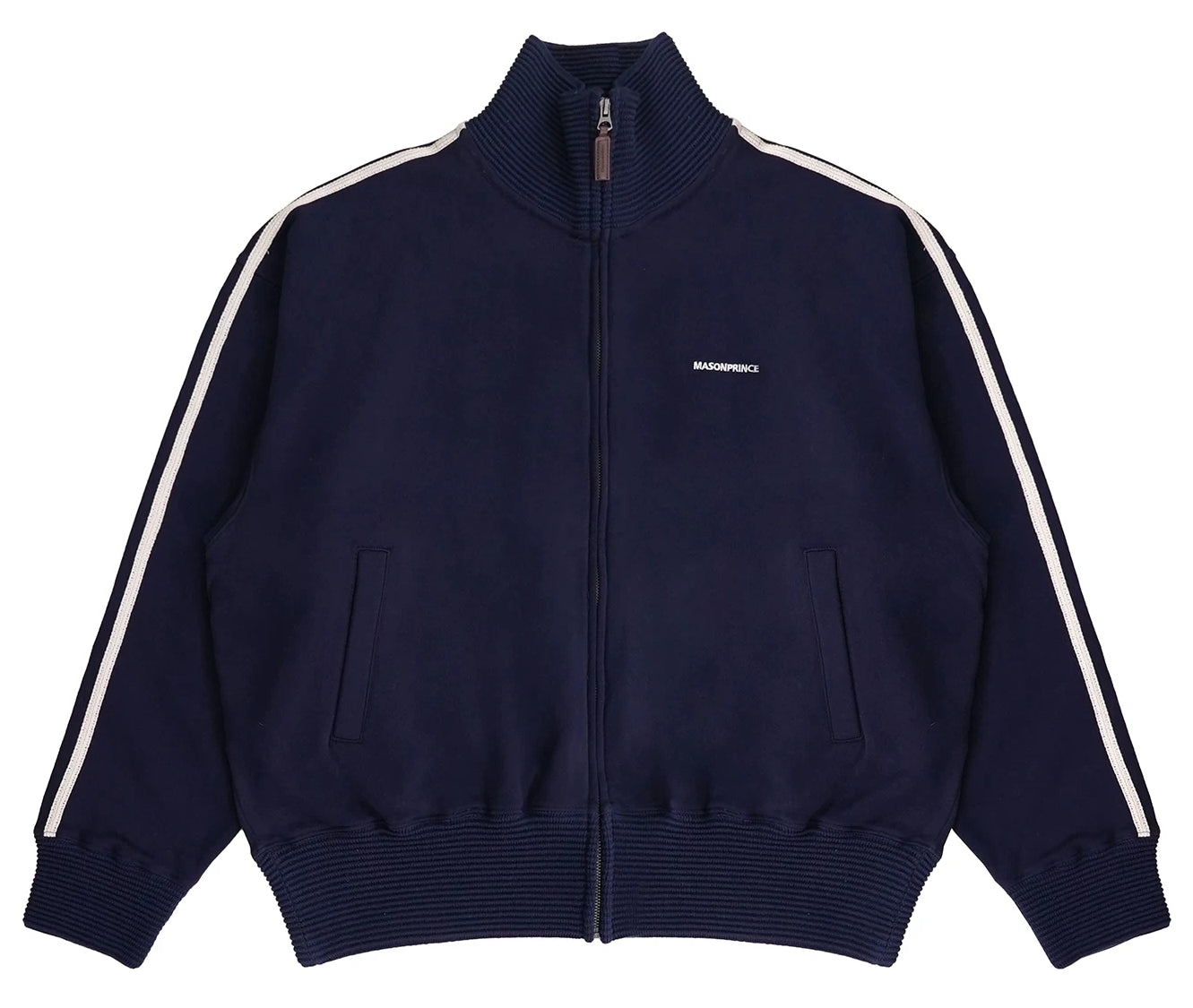 Unisex Retro Stand Collar Zip Track Jacket