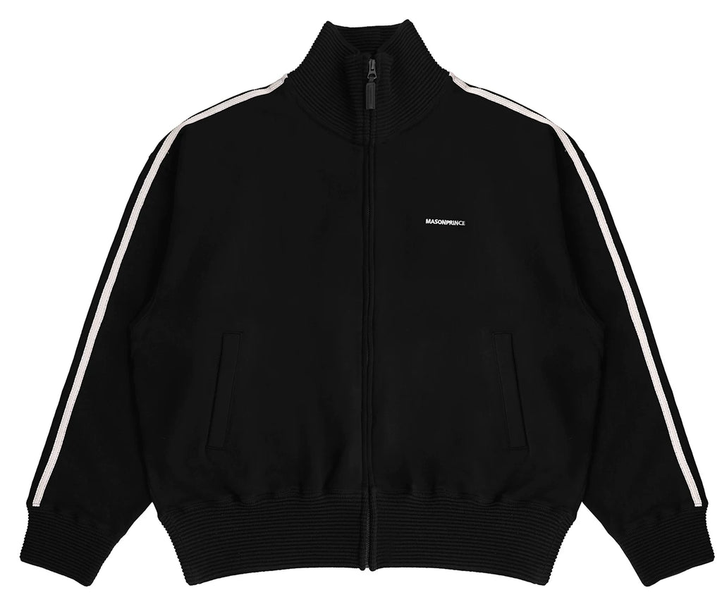 Unisex Retro Stand Collar Zip Track Jacket