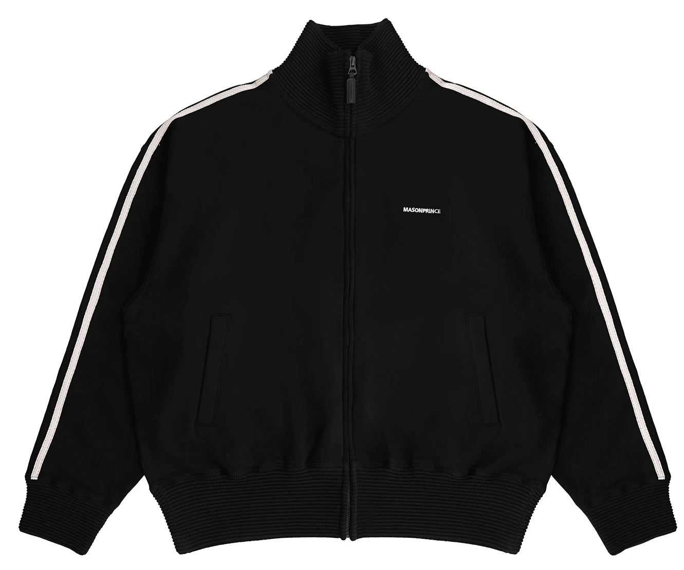Unisex Retro Stand Collar Zip Track Jacket