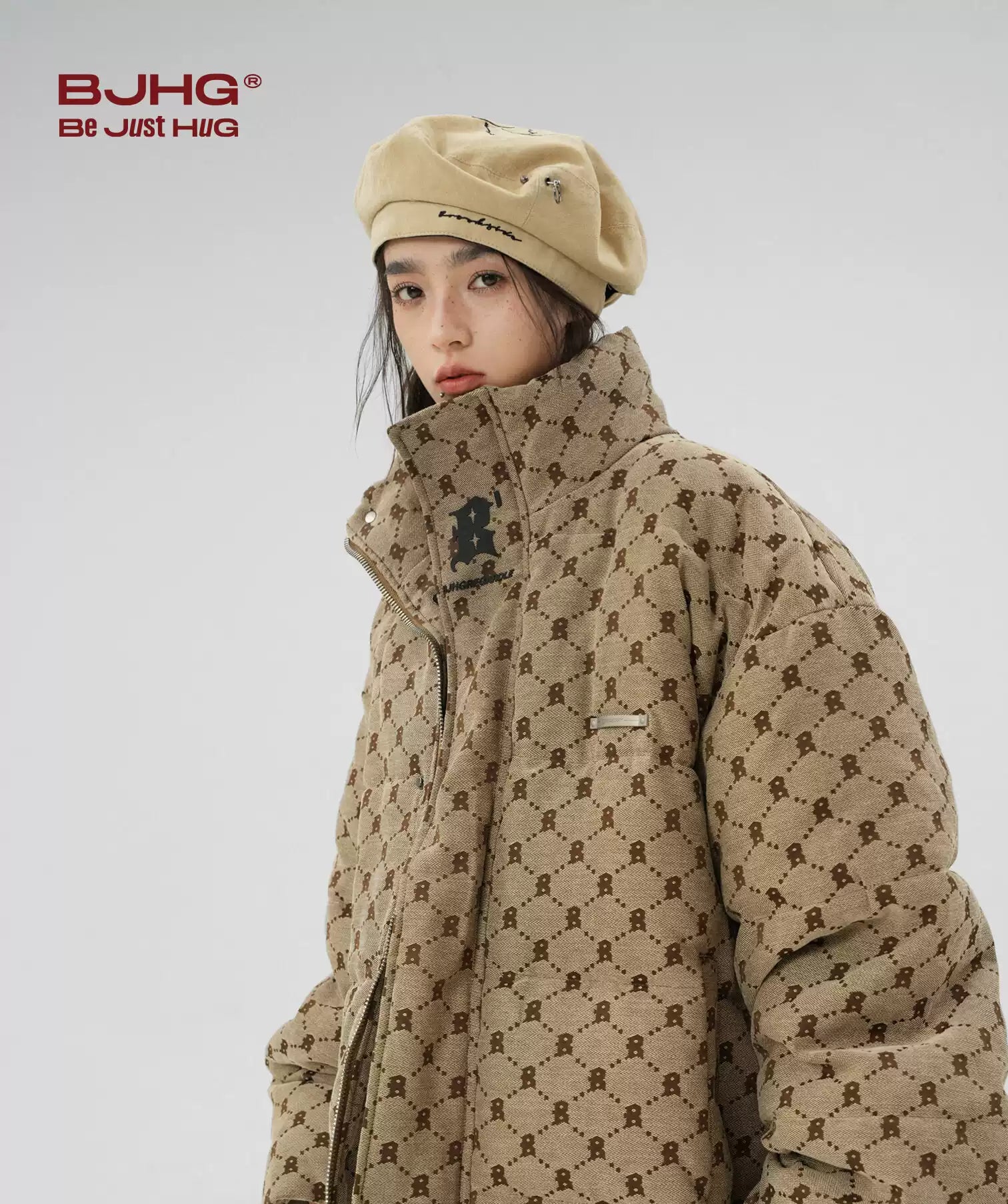 Unisex Vintage Jacquard Padded Jacket