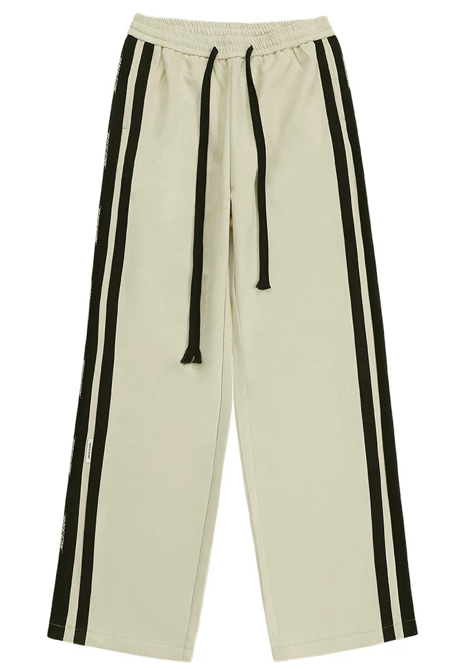 Fleece-Lined Suede Straight Leg Sweatpants