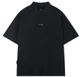 Half-Zip Stand Collar Polo T-Shirt