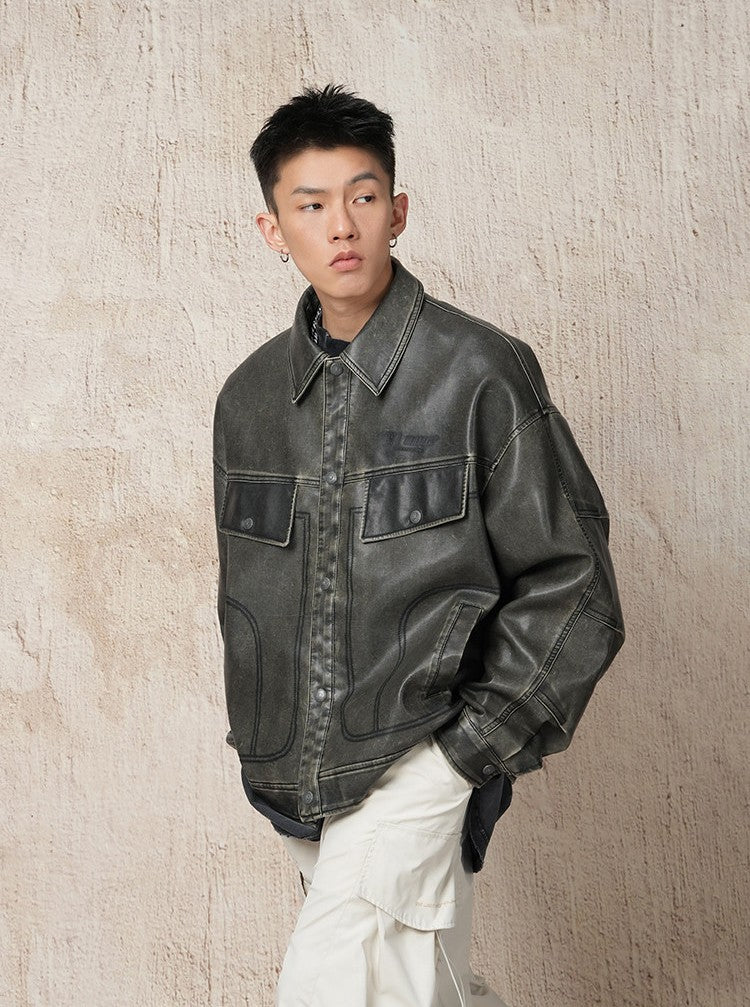 Unisex Vintage Motorcycle Jacket