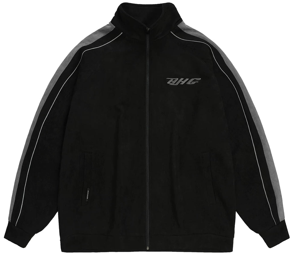 Unisex Vintage Faux Suede Bomber Jacket