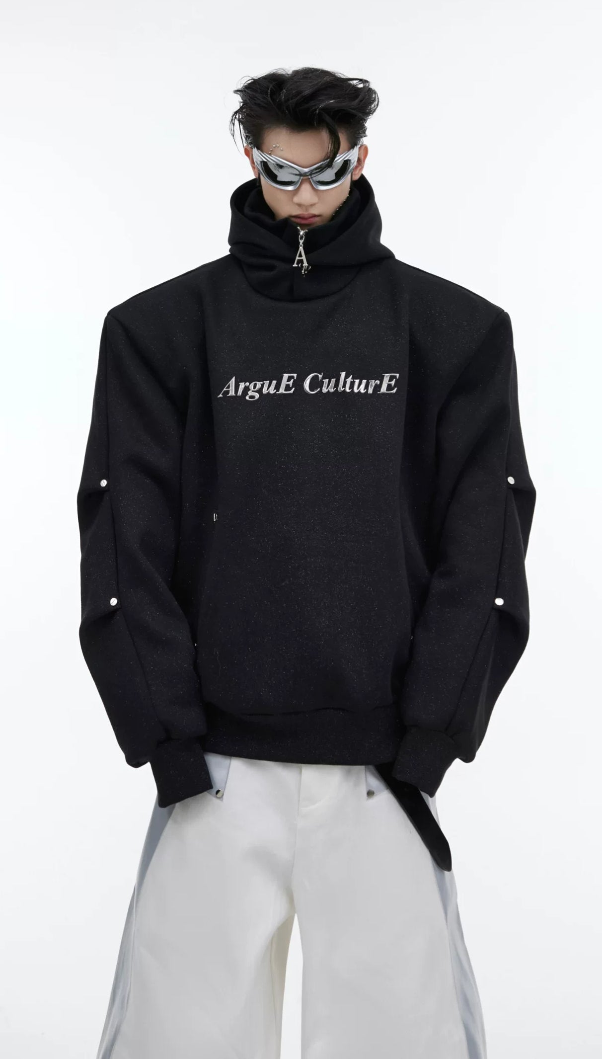 Silver-Studded Hoodie