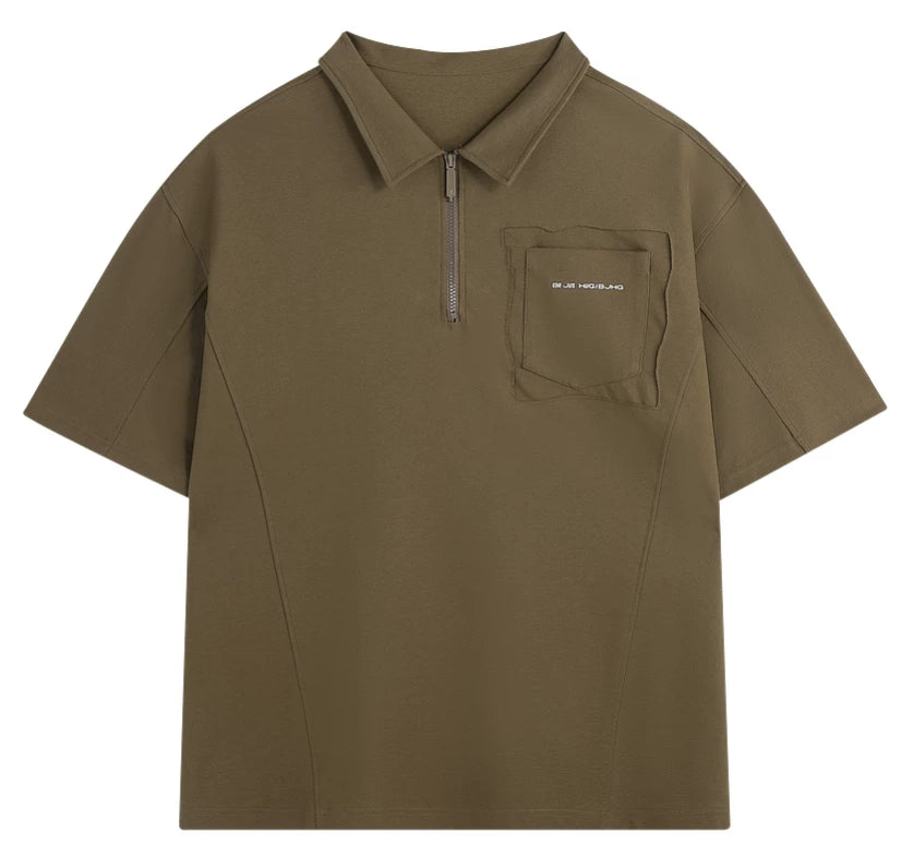 Heavyweight Piqué Cotton Polo Shirt